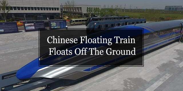 Chinese floating train floats off the ground