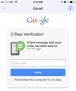 two step verification pin