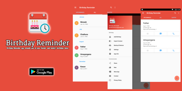 birthday reminder android app
