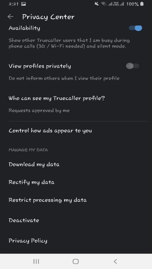 Truecaller app