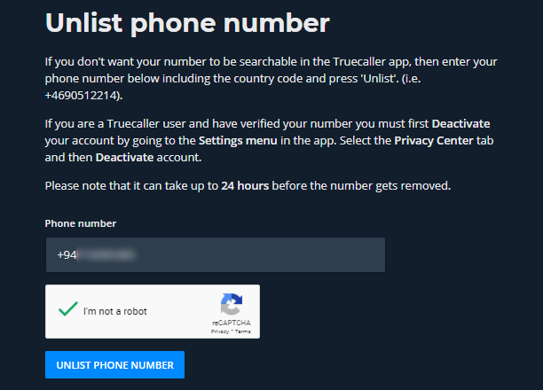 Truecaller app